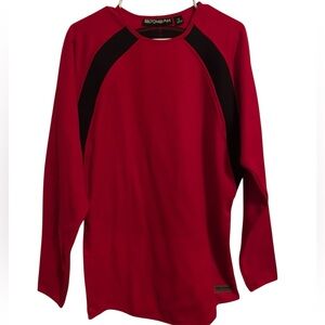 Boombah Bomber‎ Men's Long Sleeve Red & Black Activewear Shirt Size Small